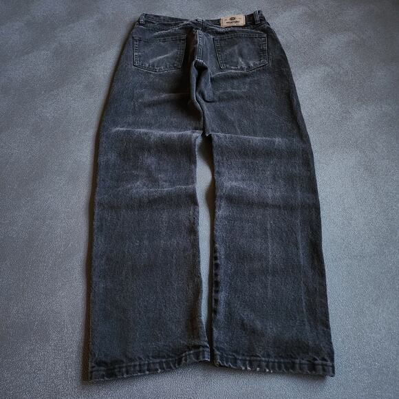 Y2K Wrangler Black Denim Regular Fit Jeans 31x30 - Picture 1 of 8